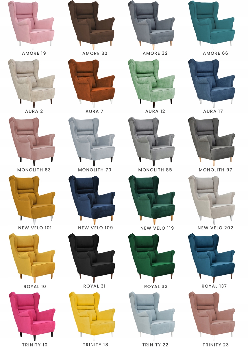 Ohrensessel Zoja Aura 12 Sessel Wohnzimmersessel Pistaziengrün