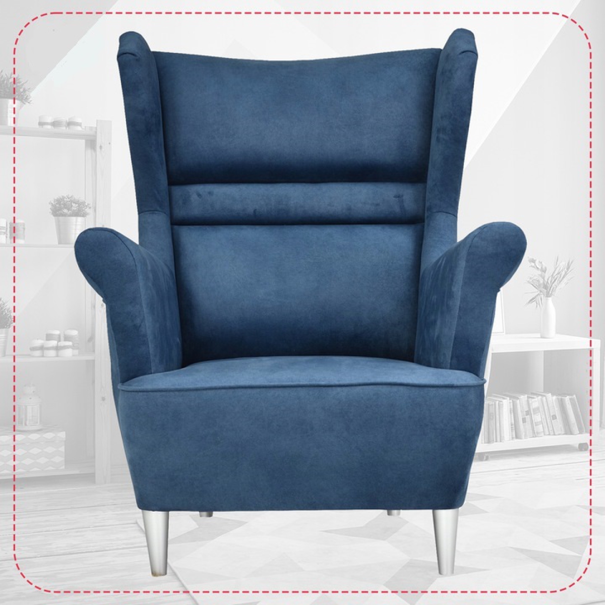 Ohrensessel Zoja Aura 17 Sessel Wohnzimmersessel Blau