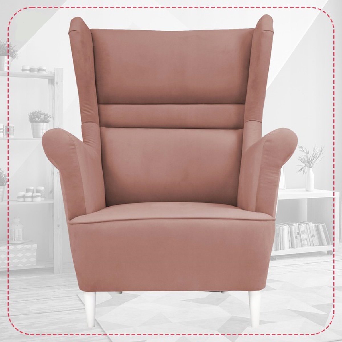 Ohrensessel Zoja Trinity 23 Sessel Wohnzimmersessel Rosa