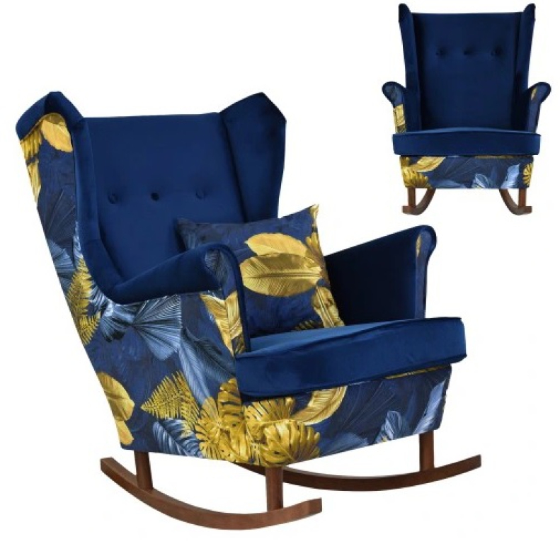 Schaukelsessel Ohrensessel ARI POLY 2 / ROYAL 22 inkl. Zierkissen  Wohnzimmersessel