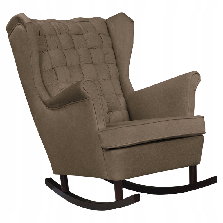 Schaukelsessel CAROL Monolith 15 Ohrensessel Wohnzimmersessel Velours Braun
