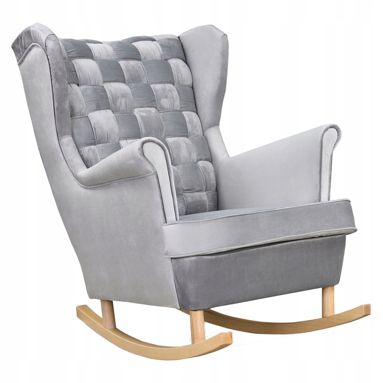 Schaukelsessel CAROL Royal 26 Ohrensessel Wohnzimmersessel Grau