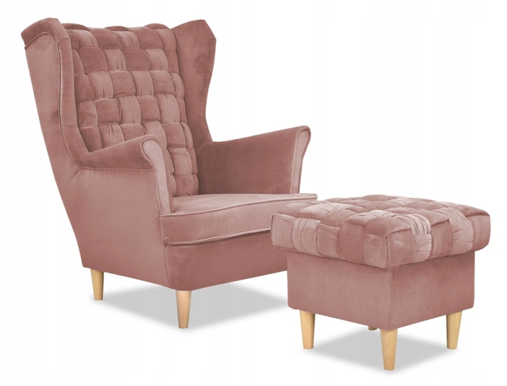 Ohrensessel CAROL Trinity 23 mit Hocker Wohnzimmersessel Sessel