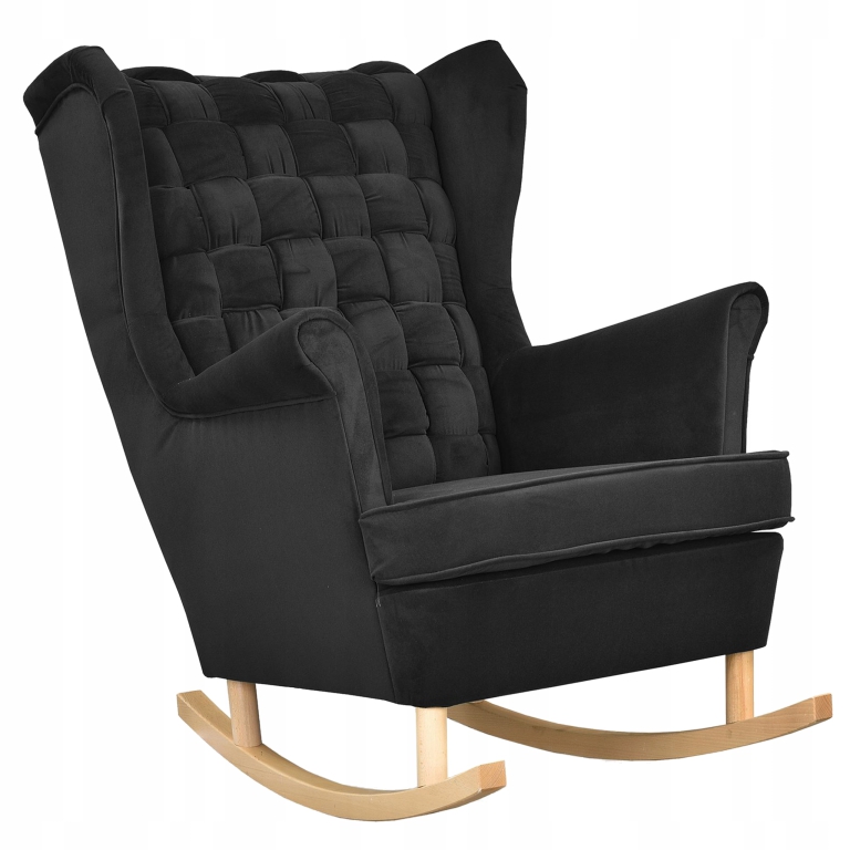 Schaukelsessel CAROL Trinity 16 Ohrensessel Wohnzimmersessel Schwarz