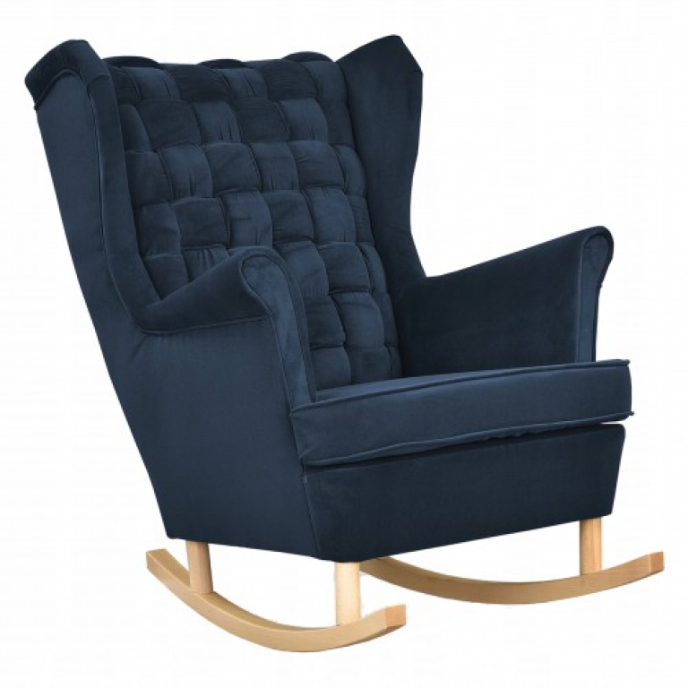 Schaukelsessel CAROL Trinity 31 Ohrensessel Wohnzimmersessel Blau