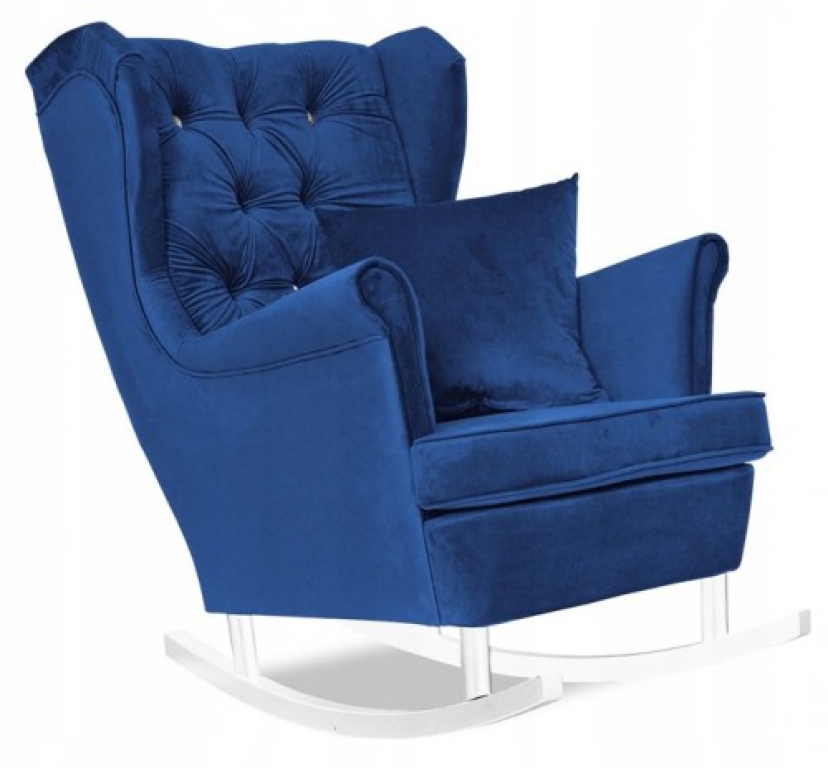 Schaukelsessel Ohrensessel GAJA Royal 22  Wohnzimmersessel  INDIGOBLAU