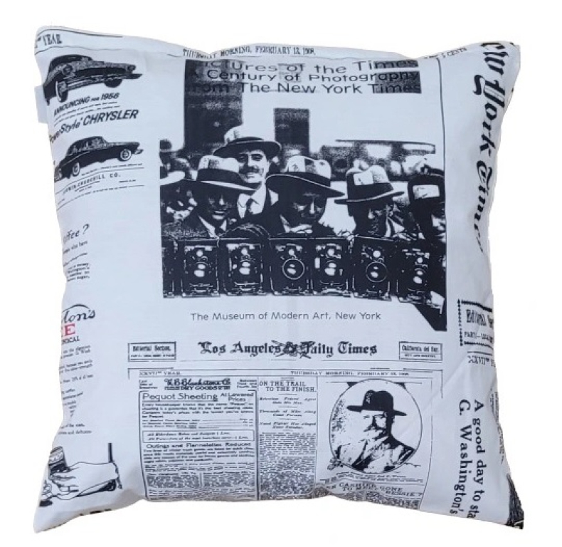 Zierkissen GAZETA Dekorkissen 45 x 45 Kissen Zeitung