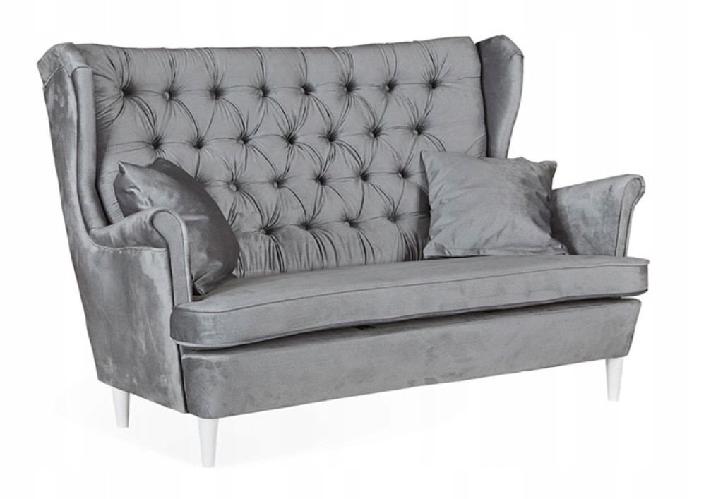 2-Sitzer-Sofa Gaja Monolith 85 Velours Grau