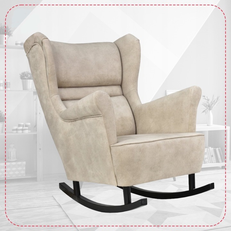 Schaukelsessel Zoja Aura 2 Ohrensessel Wohnzimmersessel Sessel Beige
