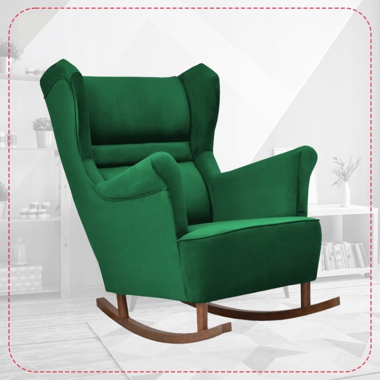 Schaukelsessel Zoja Royal 33 Ohrensessel Wohnzimmersessel Sessel Grün