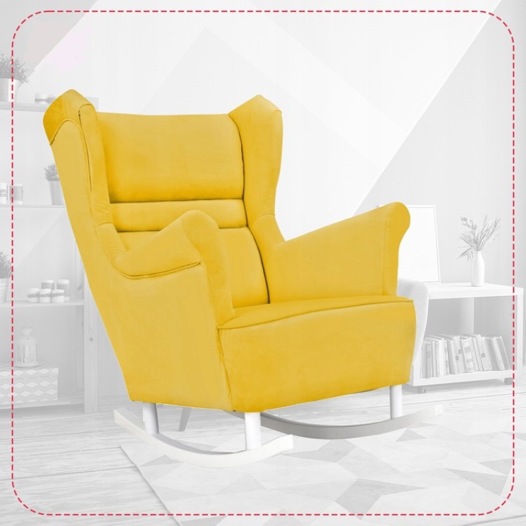Schaukelsessel Zoja Trinity 18 Ohrensessel Wohnzimmersessel Sessel Gelb